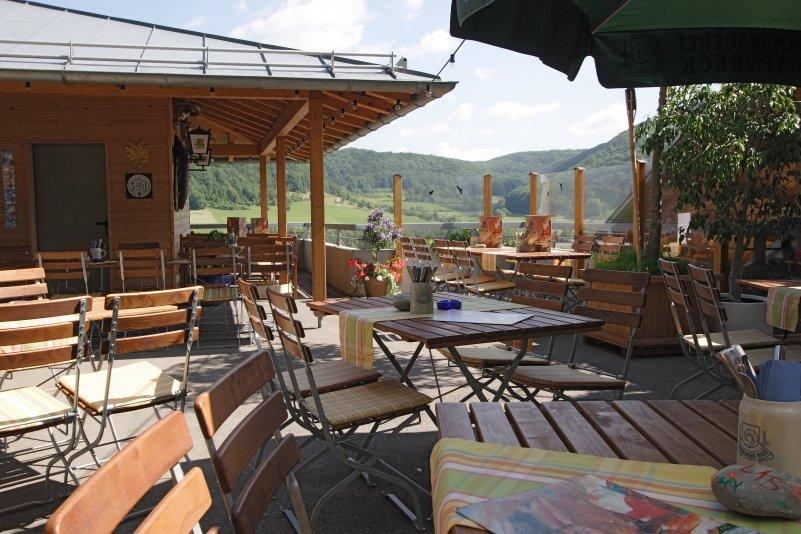 Akzent Hotel Hoehenblick Muehlhausen im Taele Ristorante foto
